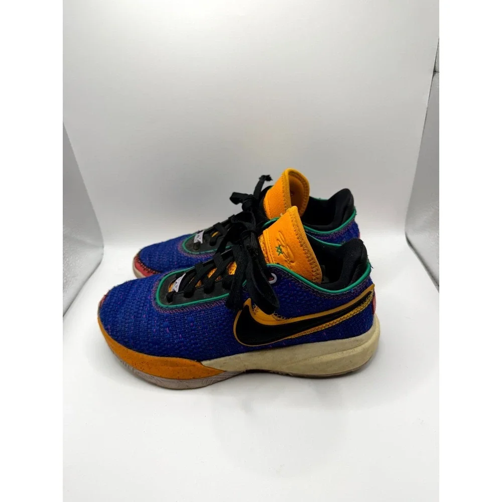 Nike LeBron 20 DQ8651-401 Youth‎ 5 Sneakers Racer Blue Swoosh Basketball Shoes